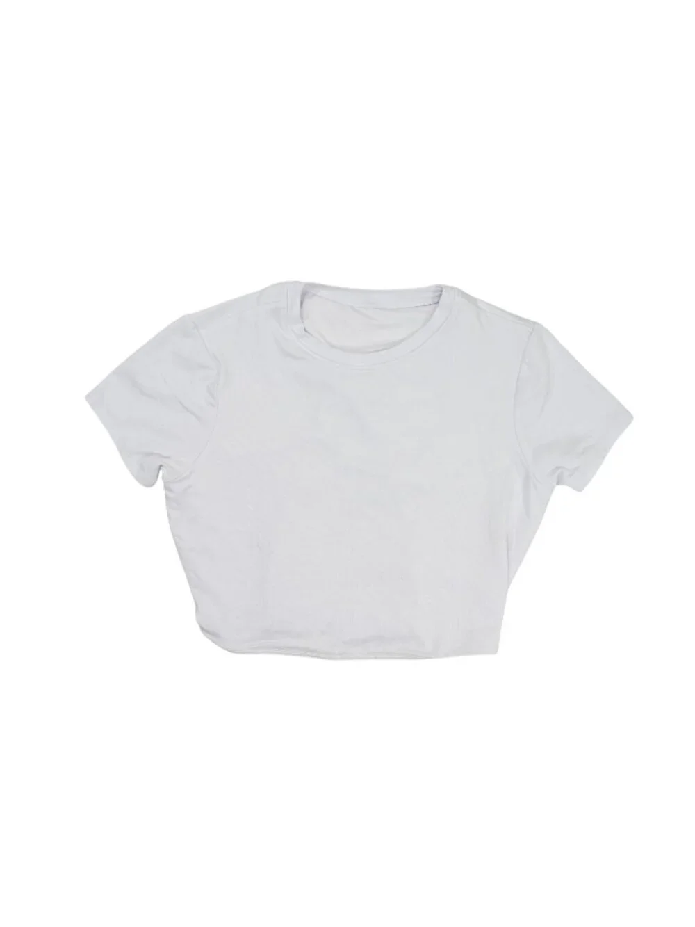 ALO Yoga Cropped Backspin Short Sleeve Top in White